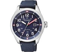 Citizen Herren Analog Quarz Uhr mit Nylon Armband AW5000-16L