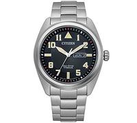 CITIZEN Herren Analog Quarz Uhr mit Titan Armband BM8560-88EE, Schwarz