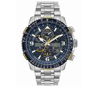 Citizen Herren Eco-Drive Solar Armbanduhr aus Edelstahl mit Edelstahl Band - Promaster Skyhawk Blue Angel - JY8078-52L