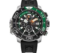 Citizen Herren Chronograph Eco-Drive Armbanduhr mit Gummiband Promaster Marine