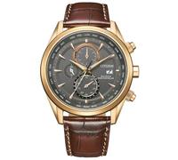 CITIZEN Herren Eco-Drive Solar-Chronograph funkgesteuert mit Echtleder-Armband und ewigem Kalender - Radio Controlled - AT8263-10H