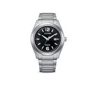Citizen Herrenarmbanduhr AW1641-81E Super Titanium Eco-Drive Datum titansilber/schwarz