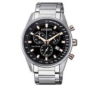 Citizen HerrenArmbanduhr Chronograph Quarz Edelstahl AT2396-86E