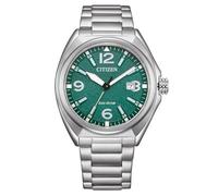 Citizen Herrenuhr Edelstahl, Grün, 40 mm, AW1571-76X