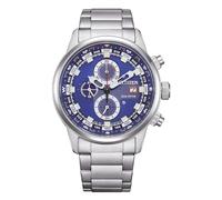 CITIZEN Nautic Chrono CA0860-80L Men's Chronograph Watch with Steel Blue Background