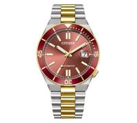 CITIZEN NJ0234-58X Automatic Herrenuhr 100m wasserdicht Saphirglas Bordeauxrot Bicolor Taucherlünette Ø40mm