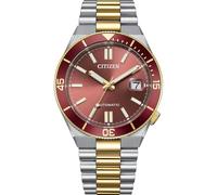 CITIZEN NJ0234-58X Automatic Herrenuhr 100m wasserdicht Saphirglas Bordeauxrot Bicolor Taucherlünette Ø40mm