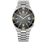 Citizen NJ0238-57E Tsuyosa Shore Limited Automatikuhr Herren 40 mm | Limited Edition, Saphirglas, 10 ATM, Edelstahlband, Sichtboden, graues Zifferblatt, Datumslupe