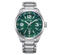 CITIZEN Eco Drive Urban Traveler AW1830-88X time only Men's Watch with Green Steel Background