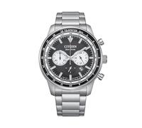 CITIZEN Aviator Chrono CA4500-91E Men's Chronograph Watch, Black Steel Background