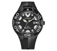 Citizen Orca black Eco Drive BN0235-01E silicone strap men's watch