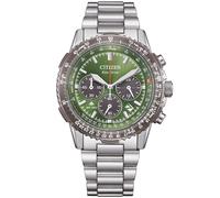 Citizen CA4664-60W Eco-Drive Herrenuhr Chronograph Stahl/Grün