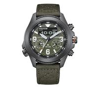 Citizen Herren Armbanduhr Promaster Land JV1005-02W – Limitierte Edition Eco-Drive Grün Textilband