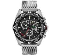 CITIZEN Promaster Navihawk Eco-Drive Movement Black Dial Herren-Armbanduhr, Silber, Chronograph.