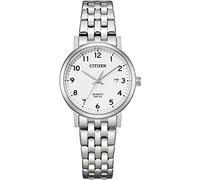 Citizen Quartz Damenuhr Edelstahl, Weiß, 28 mm, EU6090-54A
