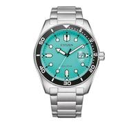 Citizen Quartz Herrenuhr Edelstahl, Türkis, 43 mm, AW1760-81W | Quartz, Kristallglas, 10 bar Wasserdicht, 240 Tage Gangreserve, Datum, Edelstahlband