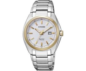 Citizen Supertitane EW2214-52A Eco Drive Montre Pour Femme, Blanc/Multicolore, Bijouterie