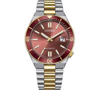 CITIZEN NJ0234-58X Automatic Herrenuhr 100m wasserdicht Saphirglas Bordeauxrot Bicolor Taucherlünette Ø40mm