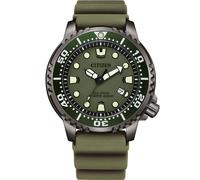 Citizen Herren Eco-Drive Solar Armband-Uhr aus Edelstahl mit Kautschuk Band - Promaster Metropolitan Adventurer Dive - BN0157-11X