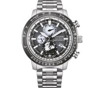CITIZEN Herrenuhr Eco-Drive Solar Funk Chronograph mit Edelstahl Gliederband BY3006-53H