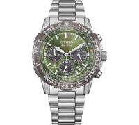 Citizen CA4664-60W Eco-Drive Herrenuhr Chronograph Stahl/Grün