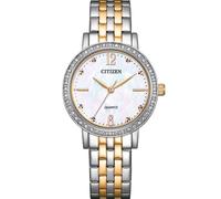 Citizen Damen Analog Quarz Uhr mit Edelstahl Armband EL3106-59D