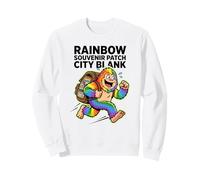 City Blank Pride Bigfoot Travel als Souveniraufnäher in Regenbogenfarben Sweatshirt