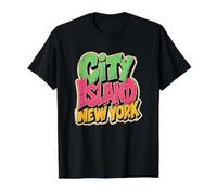 City Island New York, Vintage-Retro-Reisesouvenir, Bronx, NYC Preisgünstiges Grafik-T-Shirt