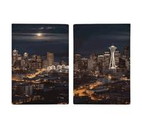 City Seattle Reisepasshülle, ultradünn, PU-Leder, Reisedokumenten-Organizer, kompakt, Premium, internationaler US-Pass, Schutzhülle für Damen und Herren