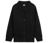 CityComfort Strickjacke Jungen Pullover für Jungen Modische Cardigans für Jungen Schwarz Marineblau Strickjacke für Jungen mit Durchgehender Knöpfung 3-14 Jahre (Schwarz-1er Pack, 4-5 Jahre)
