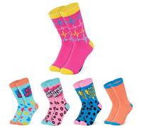 CityComfort Wadenstrümpfe Damen Bunte Socken Lustig für Jugendliche & Frauen, bequeme Damensocken, 5er Set (Mehrfarbig Mutter)
