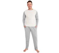 CityComfort Warme Schlafanzug Herren Lang, 2-Teiliges Pyjama Set - Geschenke für Herren Teenager (Grau, 3XL)