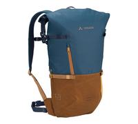 VAUDE Cityrucksack CityGo II 23 Liter Blau, wasserdichter Rucksack Damen & Herren, leichter Daypack für Städtetrips mit Laptop-Fach, Rolltop Rucksack ideal für den urbanen Alltag