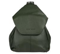 Cityrucksack BRUNO BANANI "BRUNO BANANI Damen Rucksack echt Leder", Damen, Gr. B/H/T: 20cm x 27cm x 12cm, onesize, grün (oliv), Leder, Rindsleder, leicht glänzend, unifarben, Rucksäcke Cityrucksack, e