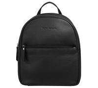 Cityrucksack BRUNO BANANI, Damen, Gr. B/H/T: 23cm x 25cm x 11cm, onesize, schwarz, Leder, Rindsleder, leicht glänzend, unifarben, Rucksäcke Cityrucksack, echt Leder (23272855-0) schwarz