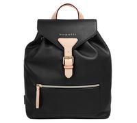 Cityrucksack BUGATTI "ELLA", Damen, Gr. B/H/T: 30cm x 30cm x 10cm, onesize, schwarz, Kunstfaser, unifarben, Rucksäcke Cityrucksack (94793713-0) schwarz