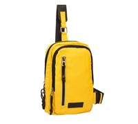 Cityrucksack CAMEL ACTIVE "Explore", Gr. B/H/T: 19,5cm x 27cm x 8,5cm, gelb, Nylon, bedruckt, beschichtet, clean, unifarben mit Farbeinsätzen, Rucksäcke Cityrucksack, wasserabweisendes recyceltes Nylo