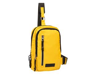 Cityrucksack CAMEL ACTIVE "Explore", Gr. B/H/T: 19,5cm x 27cm x 8,5cm, gelb, Nylon, bedruckt, beschichtet, clean, unifarben mit Farbeinsätzen, Rucksäcke Cityrucksack, wasserabweisendes recyceltes Nylo