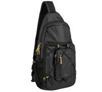 Cityrucksack CAMEL ACTIVE "Shores", Gr. B/H/T: 23cm x 46cm x 13cm, schwarz, Polyester, bedruckt, beschichtet, clean, unifarben mit Farbeinsätzen, Rucksäcke Cityrucksack, Unisex Freizeitrucksack, abneh