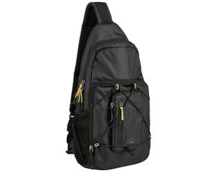 Cityrucksack CAMEL ACTIVE "Shores", Gr. B/H/T: 23cm x 46cm x 13cm, schwarz, Polyester, bedruckt, beschichtet, clean, unifarben mit Farbeinsätzen, Rucksäcke Cityrucksack, Unisex Freizeitrucksack, abneh