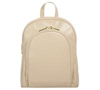 Cityrucksack CLUTY "CLUTY Damen City-Rucksack echt Leder, Made in Italy", Damen, Gr. B/H/T: 30cm x 25cm x 12cm, onesize, beige, Leder, Rindsleder, unifarben, Rucksäcke Cityrucksack, echt Leder, Made i