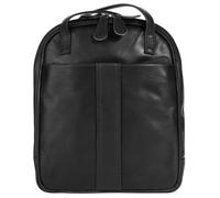 Cityrucksack CLUTY "CLUTY Damen Rucksack echt Leder", Damen, Gr. B/H/T: 26cm x 7cm, onesize, schwarz, Leder, Rindsleder, Retro, Rucksäcke Cityrucksack, echt Leder (99709947-0) schwarz