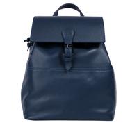 Cityrucksack CLUTY "CLUTY Damen Rucksack echt Leder, Made in Italy", Damen, Gr. B/H/T: 26cm x 31cm x 14cm, onesize, blau, Leder, Rindsleder, leicht glänzend, unifarben, Rucksäcke Cityrucksack, echt Le