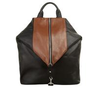 Cityrucksack CLUTY "CLUTY Damen Rucksack echt Leder, Made in Italy", Damen, Gr. B/H/T: 33cm x 31cm x 13cm, onesize, braun (cognac), Leder, Rindsleder, unifarben, Rucksäcke Cityrucksack, echt Leder, Ma