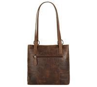 Cityrucksack CLUTY, Damen, Gr. B/H/T: 24cm x 24cm x 6cm, onesize, braun, Leder, Rindsleder, Retro, Rucksäcke Cityrucksack, echt Leder (72537744-0) braun