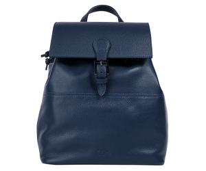 Cityrucksack CLUTY, Damen, Gr. B/H/T: 26cm x 31cm x 14cm, onesize, blau, Leder, Rindsleder, Rucksäcke Cityrucksack, echt Leder, Made in Italy (60661302-0) blau
