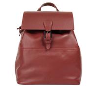 Cityrucksack CLUTY, Damen, Gr. B/H/T: 26cm x 31cm x 14cm, onesize, orange (papaya), Leder, Rindsleder, leicht glänzend, unifarben, Rucksäcke Cityrucksack, echt Leder, Made in Italy (94449816-0) papaya