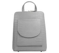 Cityrucksack CLUTY, Damen, Gr. B/H/T: 28cm x 23cm x 8cm, onesize, grau, Leder, Rindsleder, Rucksäcke Cityrucksack, echt Leder, Made in Italy (70203209-0) grau