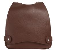 Cityrucksack CLUTY, Damen, Gr. B/H/T: 29cm x 28cm x 8cm, onesize, braun, Leder, Rindsleder, leicht glänzend, unifarben, Rucksäcke Cityrucksack, echt Leder, Made in Italy (12837534-0) braun