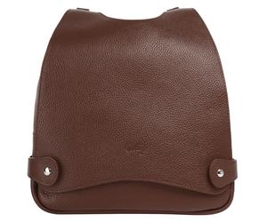 Cityrucksack CLUTY, Damen, Gr. B/H/T: 29cm x 28cm x 8cm, onesize, braun, Leder, Rindsleder, leicht glänzend, unifarben, Rucksäcke Cityrucksack, echt Leder, Made in Italy (12837534-0) braun